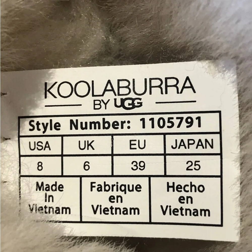 KOOLABURRA BY UGG Bow Accent Gray Suede Shearling Lined Tall Boots Size 8